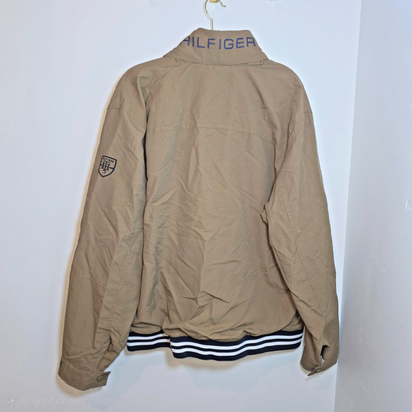 Tommy Hilfiger Mens Regatta Hooded Long Sleeves Bomber Jacket Sz XXL 2X - Picture 7 of 10